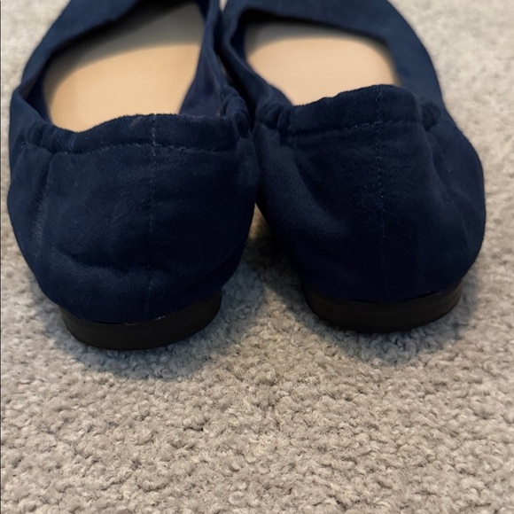 Women's Navy Blue Flats - Picture 2 of 9